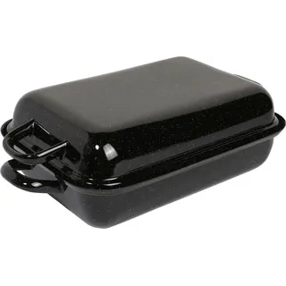 RIESS KELOMAT Classic Bratpfanne 32 x 22 cm schwarz mit Deckel