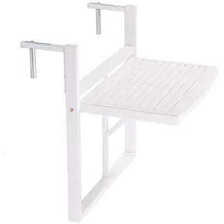 Butlers Gartentisch Lodge , Weiß , Holz , 57x64x40 cm , Gartenmöbel, Gartentische, Balkontische