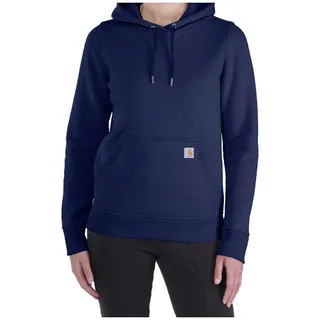 Hoodie CARHARTT "Clarksburg Sweatshirt", Damen, Gr. L, blau (marineblau), Obermaterial: 55% Baumwolle CO. 45% Polyester PES., Sweatshirts Hoodie