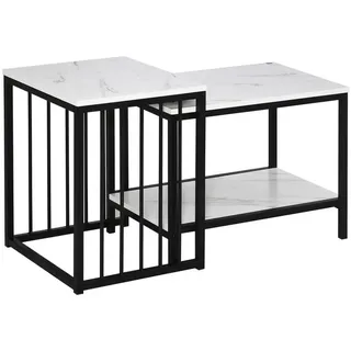 Homcom Couchtisch 2er-Set Beistelltisch