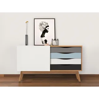 WoodMan Hilla 130 x 71 x 45 cm Blau/Braun