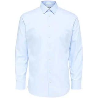 SELECTED HOMME Herren SLHSLIMETHAN Shirt LS Classic B NOOS Hemd, Light Blue, M