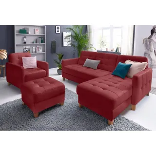 exxpo - sofa fashion »Elio, kompakt, bequem & zeitloses Design, Breite 217cm, L-Form« wahlweise mit Bettfunktion,