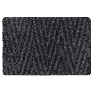 HANSE HOME Clean & Go Fußmatte für Innen und Außen 67x45cm - Fussmatte Schmutzfangmatte Türmatte Waschbar & Wetterfest, rutschfest für Eingangsbereich & Außenbereich – Schwarz Anthrazit