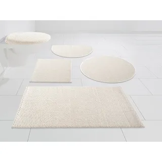 OTTO home Badematte "Dalia, Badvorleger, Badezimmer Teppich" Höhe 4 mm fußbodenheizungsgeeignet  strapazierfähig Baumwolle, Badteppich, Badematten auch als 2-teiliges Set erhältlich, natur
