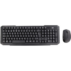 T'nB KBSCFIRSTES Tastatur RF Wireless QWERTY Englisch, Spanisch, Schwarz – Tastaturen (kabellos, RF Wireless, mechanische Tastatur, QWERTY, Schwarz, Maus im Lieferumfang enthalten)