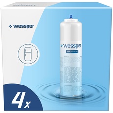 Wessper Wasser Filter für Kühlschrank, Ersatz Wasserfilter Kartuschen Kompatibel mit Samsung Side By Side, DA29-10105J, BOSCH, SIEMENS, LG, SMEG - 4er Pack