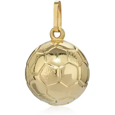 NKlaus Kettenanhänger Fußball Ball 333 Gelb Gold 8 Karat 12mm Klein Amulett Talisman 2772