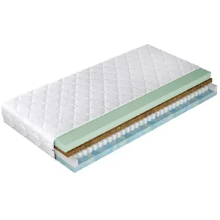 MIRJAN24 Beidseitige Federkernmatratze Eco I 23 cm, Orthopädische Federkernmatratze, Kokosmatte, Schaumstoff (Maße: 80x200 cm)