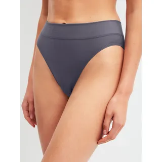 Slip CALIDA "Elastic", Damen, Gr. XS (36/38), graystone, Single Jersey, Obermaterial: 94% Baumwolle, 6% Elasthan, körpernah, Unterhosen Slip, breiter Softbund, elastisch, Single Jersey, atmungsaktiv, weich