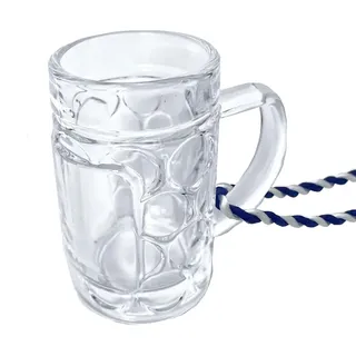 Carlso 12x Mini Bierkrug, Massglaß, Seidel, Oktoberfest, Bayern Schnapsglas 4cl (12x blau/weiß)