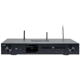 Imperial DABMAN i550 CD HiFi-Verstärker Internetradio (DAB+/DAB/UKW/WLAN, Bluetooth, Streaming Dienste, CD-Player, Stereo Endstufe, AV Receiver), schwarz, hifi breite, 22-252-00