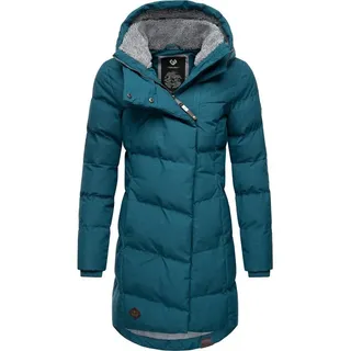 Ragwear Wintermantel Pavla stylischer Winterparka mit Teddyfutter und Kapuze blau XL (42)