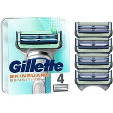 Gillette SkinGuard Rasierklingen für Herren mit Aloe Vera, empfindliche Haut, 4 Ersatzklingen (Verpackung kann variieren)
