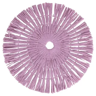 Villa d'Este Home Tivoli Set mit 6 runden Tischsets, geflochten, 38 cm, aus Papier, Call Me Cherry