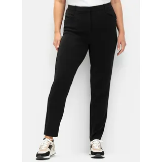 Webhose SHEEGO, Damen, Gr. 46, Normalgrößen, schwarz, 100% Polyester, unifarben, Hosen Webhose