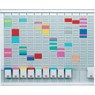 NOBO T-Karten Jahresplanungsset 800 x 660 mm Grau