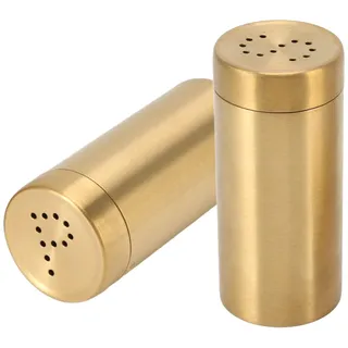 2 Stücke Edelstahl Salzstreuer Salz Pfeffer Schraube Open Top Gewürzstreuer Flasche Gold Gewürzglas Gewürzspender Kochutensilien Küchenbedarf