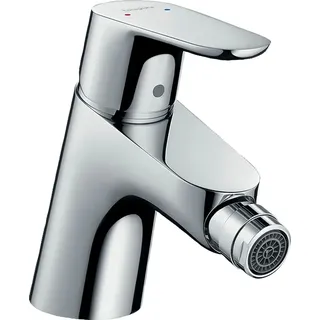 Hansgrohe Focus Einhebel-Bidetarmatur mit Zugstangen-Ablaufgarnitur, Chrom, Auslaufhöhe 70mm