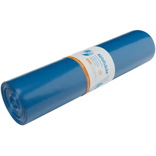 Deiss PREMIUM Mittlere Belastung Müllsäcke 120 L Blau LDPE Polyethylen) 37 Mikron 25 Stück