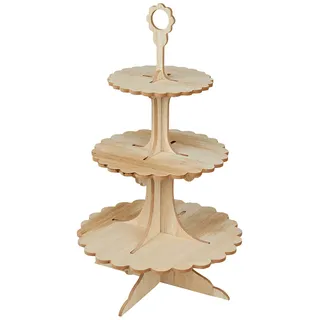 Mopec Holzständer mit 3 Ebenen, 43 cm. Höhe, Einheitsgröße