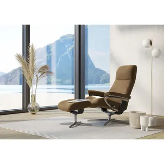 Stressless Stressless® Relaxsessel »View«, mit Cross Base, Größe S, M & L, Holzakzent Schwarz braun