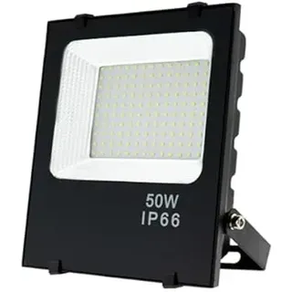 VoltShine LED-Strahler SMD Pro 50 W, mit außergewöhnlichen 110 lm/W und warmem Ton von 3000 K. Perfekt für die Verbesserung der Schönheit im Innen- und Außenbereich, kombiniert Effizienz mit