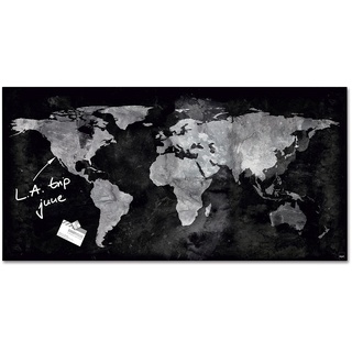 Sigel Glas-Magnettafel artverum® 91,0 x 46,0 cm World-Map