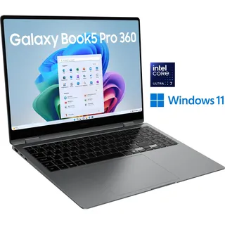 Galaxy Book5 Pro 360 16'' Core Ultra 7 258V 32 GB RAM 1 TB SSD Moonstone Gray