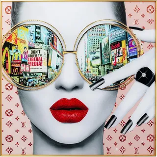 Kare DESIGN Wandbild 120 x cm Times Square View 56218 Glas Bunt