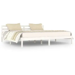 vidaXL Massivholzbett  200 x 200 cm weiß