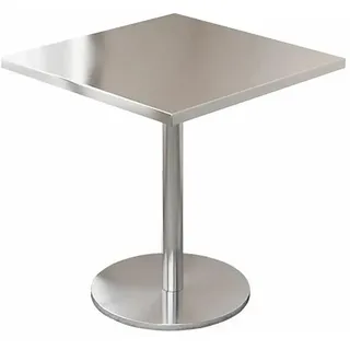 Gastronomiemöbel Bar Cafe Edelstahl Gastronomietisch Kleiner Rundtisch Esstisch Bistrotisch 70x70x75cmBXG-HF70