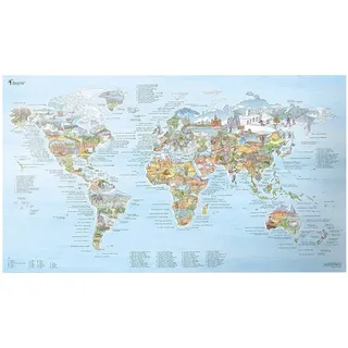 Awesome Maps Wanderkarte Die Besten Wanderwege Der Welt - One Size