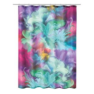 Kleine Wolke Duschvorhang Textil Fusion Multicolor 180 x 200 cm | Wasserabweisend, verstärkte Ösen, mit Beschwerungsband, weiches Textilgewebe, maschinenwaschbar