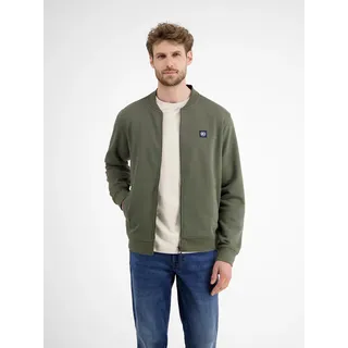 Sweatjacke LERROS "College-Sweatjacke für Herren", Herren, Gr. S, nordic olive, 50% Baumwolle, 50% Polyester, Sweatjacken Sweatjacke