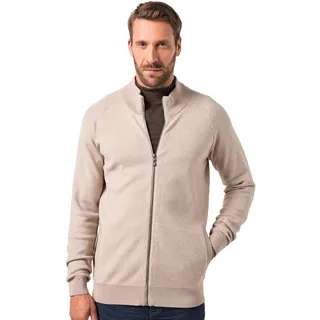 JP 1880 Herren große Größen Menswear L-8XL JP Aware Strickjacke, Nachhaltigkeit, recycelte Materialien, bis 7 XL Natur Melange 4XL 843130200-4XL
