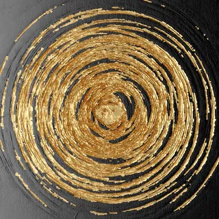 Leinwandbild OTTO HOME "Black and Gold", gold (farbe bild(er): goldfarben), B:70cm H:70cm, Holzrahmen, Leinwand, Bilder, Leinwandbild, Akustikbild mit sehr guten Schallabsorptions-Eigenschaften