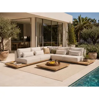 Suns Aspen Lounge-Set 6-tlg. 2x2-Sitzer Teak/Stoff