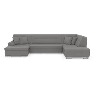 DOMO collection Wohnlandschaft Polyester 3-Sitzer Grau