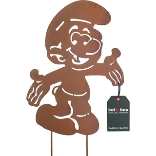 KOTARBAU® Gartendekoration Rostfiguren 55 cm Zwerg Weihnachtsdeko Garten Ecorost Gartenstecker Weihnachten Gartenfiguren & Gartenstatuen Roststecker Gartendeko für Draußen Edelrost
