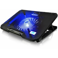 AABCOOLING NC74 - Notebook Ständer mit 125mm Lüfter, Einstellbare Neigung und Blau LED, Laptop Lüfter, Laptoptisch, Laptop Unterlage für Laptops bis 15,6 Zoll und PS4 / Xbox Consolen, Halterung