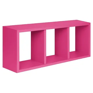 Homemania Tristano Wandregal für Wohnzimmer, Schlafzimmer, Büro, MDF, Fuxia 70 x 30 x 15,5 cm