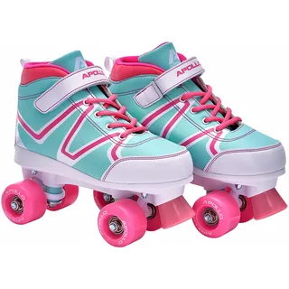 Apollo Disco Roller Soft Boots Rollschuhe Kinder & Damen, verstellbar | Bequeme Rollschuhe mit Soft Boots, größenverstellbar Gr. 31-42: Roller Skates für Kinder, Mädchen & Damen