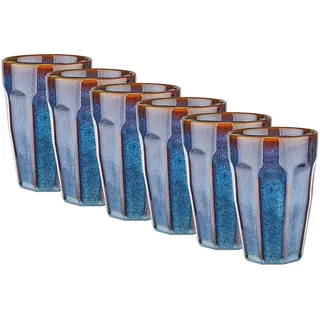 Butlers Tassen Becher 6er-Set Bergamo 330 ml , Blau , Keramik , Geschirr, Tassen, Kaffeetassen