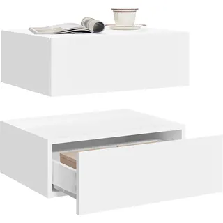 Woltu Nachtschrank 2er Set 40 x 30 x 14 cm Weiß