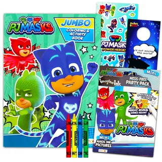 PJ Masks Mal- und Aktivitätsbuch-Set – Set mit PJ Masks Aktivitätsset mit Malbuch, Aktivitätsseiten, Aufklebern, mehr | Kunst- und Zeichenset