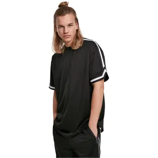 Urban Classics Herren T-Shirt Oversized Stripes Mesh Tee, Kurzarm T-Shirt für Herren, Oversized Fit, Zacken am Ärmelsaum, Größen S-XXL