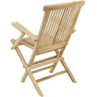 VCM Klappstuhl Gartenstuhl 57 x 62 x 89 cm braun