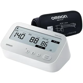 Omron X4 Connect AFib - Automatisches Blutdruckmessgerät mit App und Bluetooth, Oberarm-Blutdruckmessgerät mit Vorhofflimmern (AFib) Erkennung | klinisch validiert | Diabetiker & Schwangere | 22-42cm