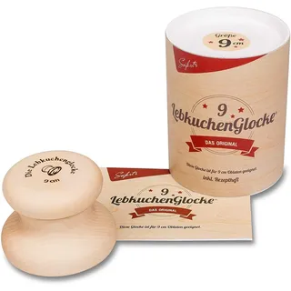 Lebkuchenglocke | Das Original | Lebkuchenformer aus Ahornholz | 9 cm Ø | Lebkuchenform für perfekte Lebkuchen und vielfältige Backwaren im Handumdrehen | Lebkuchenmühle